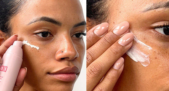 Women applying Coco and Eve Daily Radiance Primer SPF50 Sunscreen
