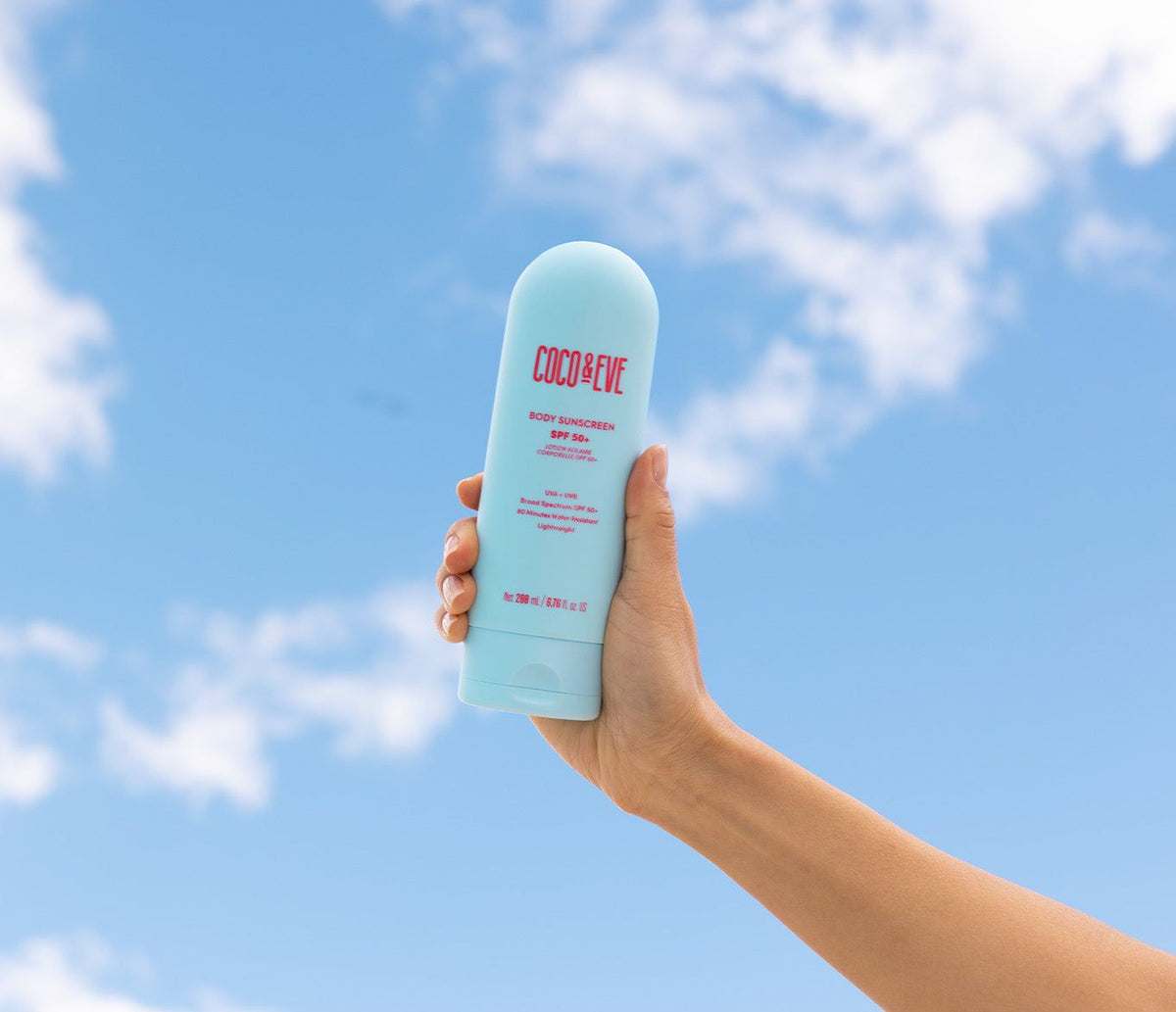 Step up your sun protection game with our SPF 50+ body sunscreen.
