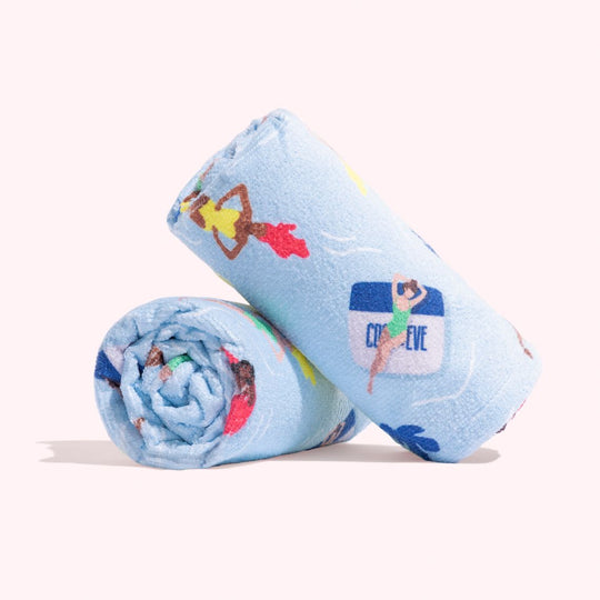 Microfibre Hair Towel Wrap Pool Print - alternate view