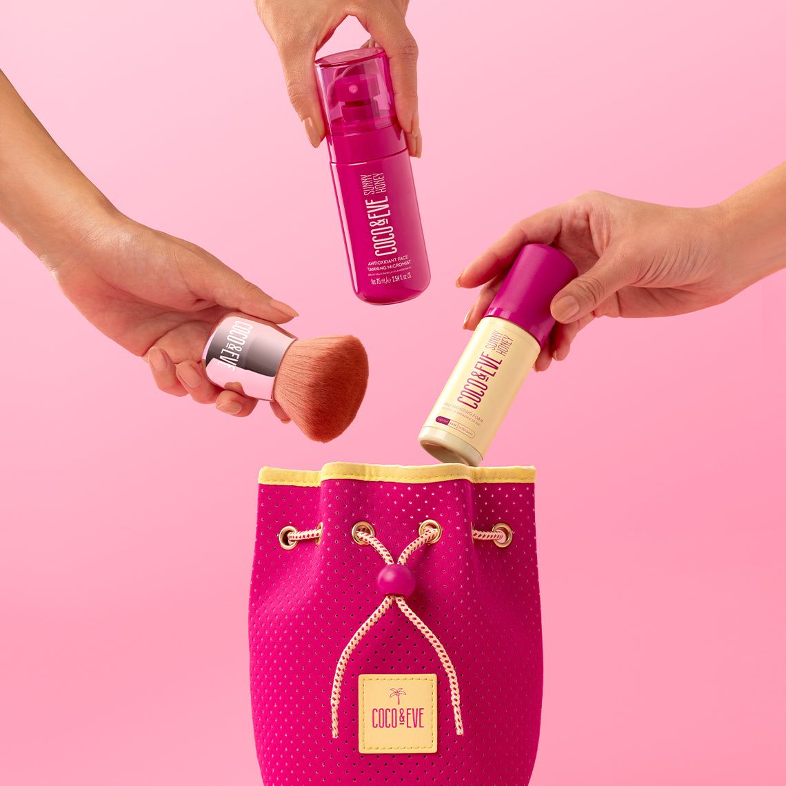Several items included in the master tan set
